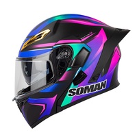 Casque de moto professionnel à double visière, modulaire, rabattable, intégral, pour la course en descente, le motocross, casque moto