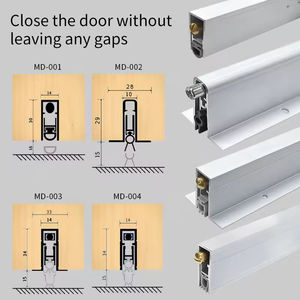 Soluzione Premium di isolamento acustico e riduzione del tiraggio in alluminio <span class=keywords><strong>porta</strong></span> automatica inserto inferiore trasparente per <span class=keywords><strong>porta</strong></span> esterna striscia di tenuta inferiore - Product Image 5