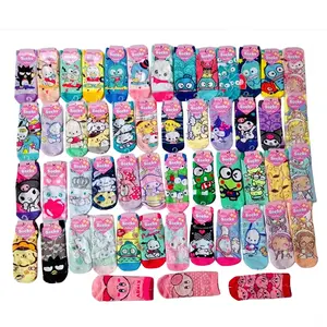 Wholesale Sanrioed Boat Socks Kawaii Anime Kuromi My Melody Pom Pom Purin Fashion Gifts Cotton Sports Socks Four Seasons Thin