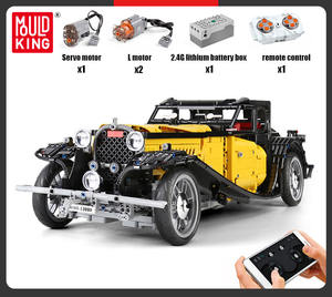 Mould King 13080 Oldtimer-Modell Ferngesteuertes Auto MOC 25153 Bausteine T50 Oldtimer Bausatz Klemmbausteine - Product Image 3