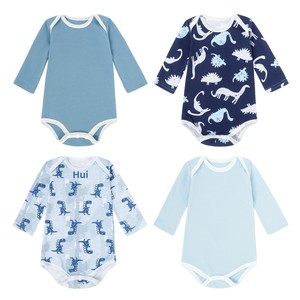 2026 En gros Combinaison bébé en coton à manches longues, à motifs de dessins animés, pour nouveau-né - Product Image 3