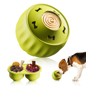 Juguete Masticable de Plástico Verde en Forma de Bola para Perros, Comedero Interactivo con Orificios para Comida, Tamaño Mediano, Uso en Interiores - Product Image 2