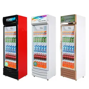 Beverage Refrigerator Split Glass Door Refrigerated Display Freezer coolers
