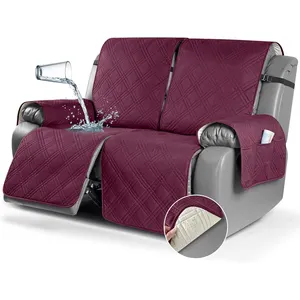 Housse de canapé double antidérapant Housse de canapé hydrofuge pour canapé inclinable Housses de fauteuil antidérapantes