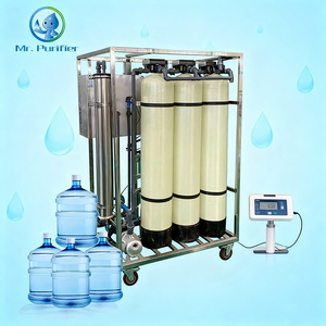 Système de traitement d'eau par osmose inverse en acier au carbone, <span class=keywords><strong>pompe</strong></span>, filtres à <span class=keywords><strong>sable</strong></span> et à charbon, 500L/heure, garantie 1 an pour l'eau potable - Product Image 1