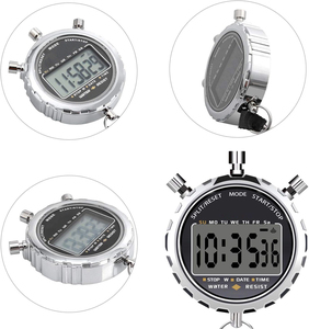 Chronomètre de poche en métal avec fonction de rappel, chronomètre numérique pour la course à pied, chronomètre LCD professionnel - Product Image 2