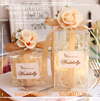 Chine usine en gros doux pliable faveur de mariage bonbons emballage alimentaire boîte-cadeau boîte à bougies en plastique