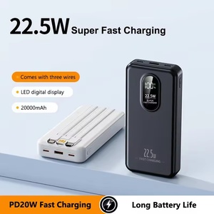 Banco de Energía Portátil con Pantalla LED de 22.5W y 10000mAh, Tipo-C, con Pantalla Digital, Cargador Portátil con <span class=keywords><strong>Carga</strong></span> <span class=keywords><strong>Rápida</strong></span> PD de 20W - Product Image 2