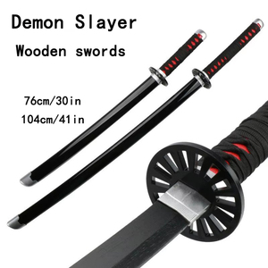 Espada Nichirin de Demon Slayer, <span class=keywords><strong>Tanjiro</strong></span> <span class=keywords><strong>Kamado</strong></span>, Zenitsu Agatsuma, 104cm/76cm, Bambú y Madera, Accesorio de Cosplay - Product Image 1