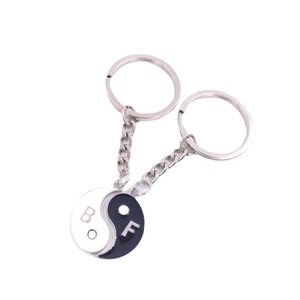 Portachiavi puzzle con ciondolo in lega per coppie, alla moda e semplice, con design 'moq jewelry tai gossip good friend' - Product Image 5