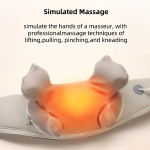 Multifuncional eléctrico inalámbrico inteligente vibración 4D profundo Shiatsu amasado rodillo cuello y hombro masajeador cinturón con calor - Product Image 3