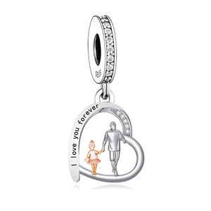 Misura il braccialetto originale Pan charm 925 in argento Sterling padre figlia per sempre amico mio papà mio eroe perlina per la creazione di gioielli da donna - Product Image 4