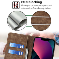Étui portefeuille magnétique antichoc avec béquille et emplacements pour cartes pour iPhone 18 Pro Max, compatible également avec iPhone 17, 16, 15, 14, 13 Pro Max