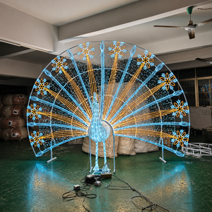 Christmas Peacock Motif Light Outdoor LED Animal Decoration For <b>Garden</b> Landscape Display - Product Image 6