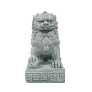 Ornamento di pietra creativa in pietra arenaria verde paesaggio interno <span class=keywords><strong>leone</strong></span> stile cinese per la decorazione dell'<span class=keywords><strong>acquario</strong></span> - Product Image 1