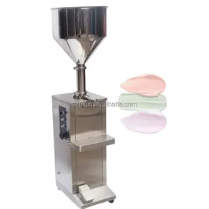 Semi automatic thick liquid filler cream paste sauce honey bottle filling machine for production line