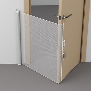 Barrera retráctil para mascotas en caja, anti-fugas para gatos, sin necesidad de perforar, para puertas, escaleras y divisores, valla para perros pequeños - Product Image 4