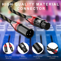 Câble audio XLR mâle-femelle 3 broches de haute qualité, plaqué or, tressé, équilibré, câble DMX pour microphone/haut-parleur/amplificateur