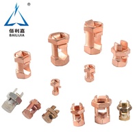 Conector de Cable Trenzado para Sistema de Protección de Puesta a Tierra, Conector de Perno Dividido de Cobre