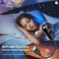 Projecteur USB Plafond Lune Terre, Lampe d'Ambiance Ciel Étoilé, Veilleuse Romantique pour Chambre, Projecteur Galaxie
