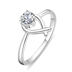 925 plata esterlina compromiso pera corte brillante rodio plateado anillo VVS D Color HPHT CVD laboratorio cultivado diamante anillo joyería Mujer - Product Image 5