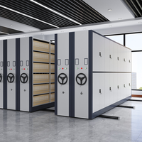 Estanterías Metálicas Compactas Móviles con Diseño Flexible para Gestión de Archivos, Ideales para Archiveros, Bibliotecas y Salas de Archivo