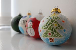 Novelty Hanging Ball Christmas <strong>Ceramic</strong> <strong>Bauble</strong> - Product Image 5