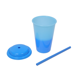 Vaso de Plástico que Cambia de Color, <span class=keywords><strong>Taza</strong></span> Mágica, Vaso de Plástico de 12 oz con Tapa, Cambia de Color con el Frío - Product Image 3