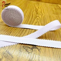 Bande élastique pour sous-vêtements de 18 mm avec impression de logo personnalisé, bande élastique en nylon pour soutien-gorge, bord picot, bande élastique jacquard