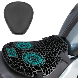 Cuscino in Gel per Sella <span class=keywords><strong>Moto</strong></span> 3D a Nido d'Ape, Assorbimento degli Urti con Coprisella per Viaggi Confortevoli - Product Image 1