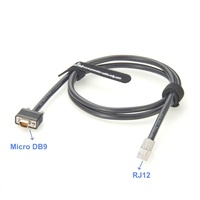 Cable Serial RS232 Micro DB9 a RJ12 SPS Compatible con EMC 038-003-085 038-003-623 para Comunicación, Control Industrial y Servidor
