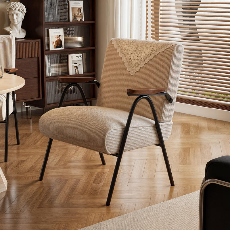 off-white vintage chair-corduroy