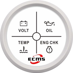 Medidor de Diagnóstico de 4 Funciones para Yates, Automóviles y Vehículos Modificados, Unidad Principal de 52 mm, Alarma para Voltaje, Presión de Aceite y Gases de Escape - Product Image 3