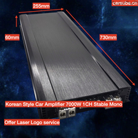 Amplificateur de subwoofer de voiture Korea Board 7K, RMS 7000W, 1 Ohm Max Stable, 1 canal, SPL, basses puissantes, monobloc, amplificateur de voiture classe D