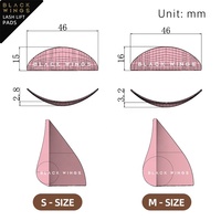 BLACKWINGS Rainbow Design L Curl Lash Lift Pads 2 Pasang 2 Ukuran Silikon Dapat Digunakan Kembali Portabel Dapat Dicuci Alat Kecantikan Pengangkat Bulu Mata