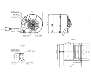 משאית ואוטובוסים hvac a/c מחזק מאוורר הרכבה מנוע 24v dc עבור מערכת מיזוג אוויר אוטובוס maz oem 6401529e e - Product Image 6