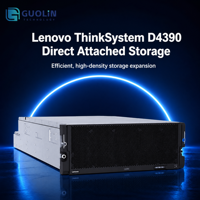 Lenovo ThinkSystem D4390, Almacenamiento Conectado Directamente (DAS), 4U, 90 Bahías, 24G SAS JBOD, Gabinete DAS, Expansión de Almacenamiento de Alta Densidad Empresarial