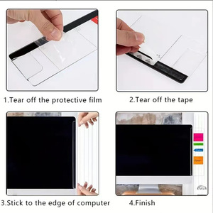 Acrylic máy tính trong suốt bảng tin qua biên giới bảng thư với Side Clip Lưu ý nhãn Màn hình Memo hiển thị - Product Image 3