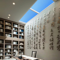 Dengbeiwang Luminaire de panneau LED intérieur Ciel bleu Skylight virtuel Montage au plafond Lumière du jour pour chambre Appartement Paysage