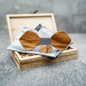 Nœud Papillon en <span class=keywords><strong>Bois</strong></span> Parfait pour Homme, Ensemble Cravate et Mouchoir de Poche pour Mariage, Nœud Papillon en <span class=keywords><strong>Bois</strong></span> avec Boîte, Gravata Faite à la Main - Product Image 1