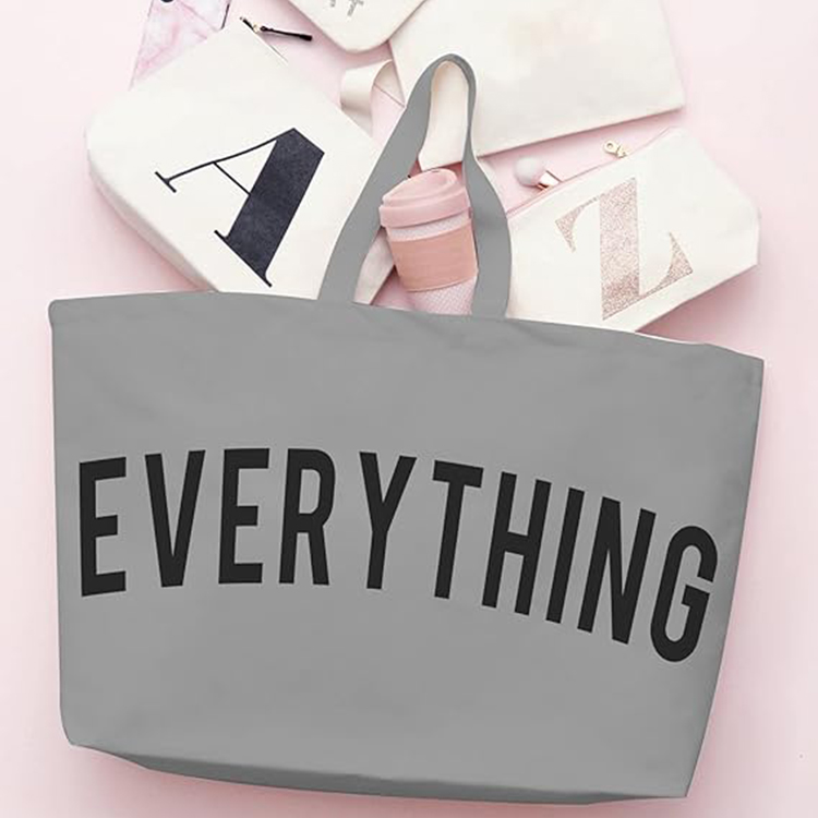 Popular Design Extra Heavy-weight Large Personalized Cotton Grocery Everything Oversized Canvas Tote Bag for Shopping