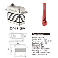 Servo Digital Sin Núcleo Monster Torque 45kg ZY-4515HV 1us con Banda Muerta para Control Acrobático de Aviones RC de Escala Gigante de 74-91 Pulgadas