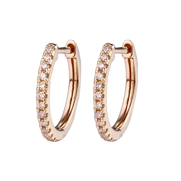 High on Demand Diamond Earrings Rose Gold Hoop Earring Jewellery For Women Gift and Party at Best Price for Export