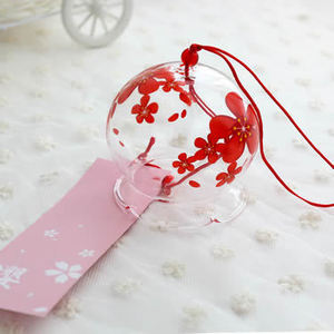 Carillons à vent <span class=keywords><strong>en</strong></span> <span class=keywords><strong>verre</strong></span> faits à la main au Japon 7*7CM et carillons à vent peints à la main avec des fleurs de cerisier Décoration d'intérieur créative et cadeaux - Product Image 1
