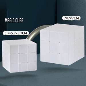 Regalo de Bienvenida para Ferias Comerciales, <span class=keywords><strong>Cubo</strong></span> de Rompecabezas de Plástico Ecológico de 3.5/5.7cm con Impresión UV, <span class=keywords><strong>Cubo</strong></span> Mágico <span class=keywords><strong>Blanco</strong></span> Personalizable - Product Image 5