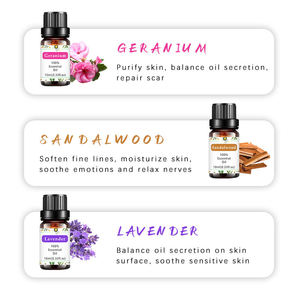 Coffret Cadeau d'Huiles Essentielles d'Aromathérapie Biologiques 6/10ML - Lavande, Menthe Poivrée, <span class=keywords><strong>Citronnelle</strong></span>, Bois de Santal, Sauge, <span class=keywords><strong>Géranium</strong></span> - Product Image 3