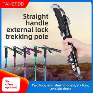 Bâton <span class=keywords><strong>de</strong></span> <span class=keywords><strong>randonnée</strong></span> en <span class=keywords><strong>carbone</strong></span> <span class=keywords><strong>ou</strong></span> <span class=keywords><strong>aluminium</strong></span> pliable ultra léger et réglable avec poignée - Product Image 2