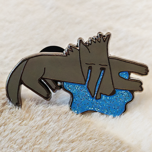 Hoge Kwaliteit Custom Gold Plating Cartoon Design Custom Metalen Pin Badge Gedrukt Hard Email Pin Custom Reversspeldjes Met Glitter - Product Image 4