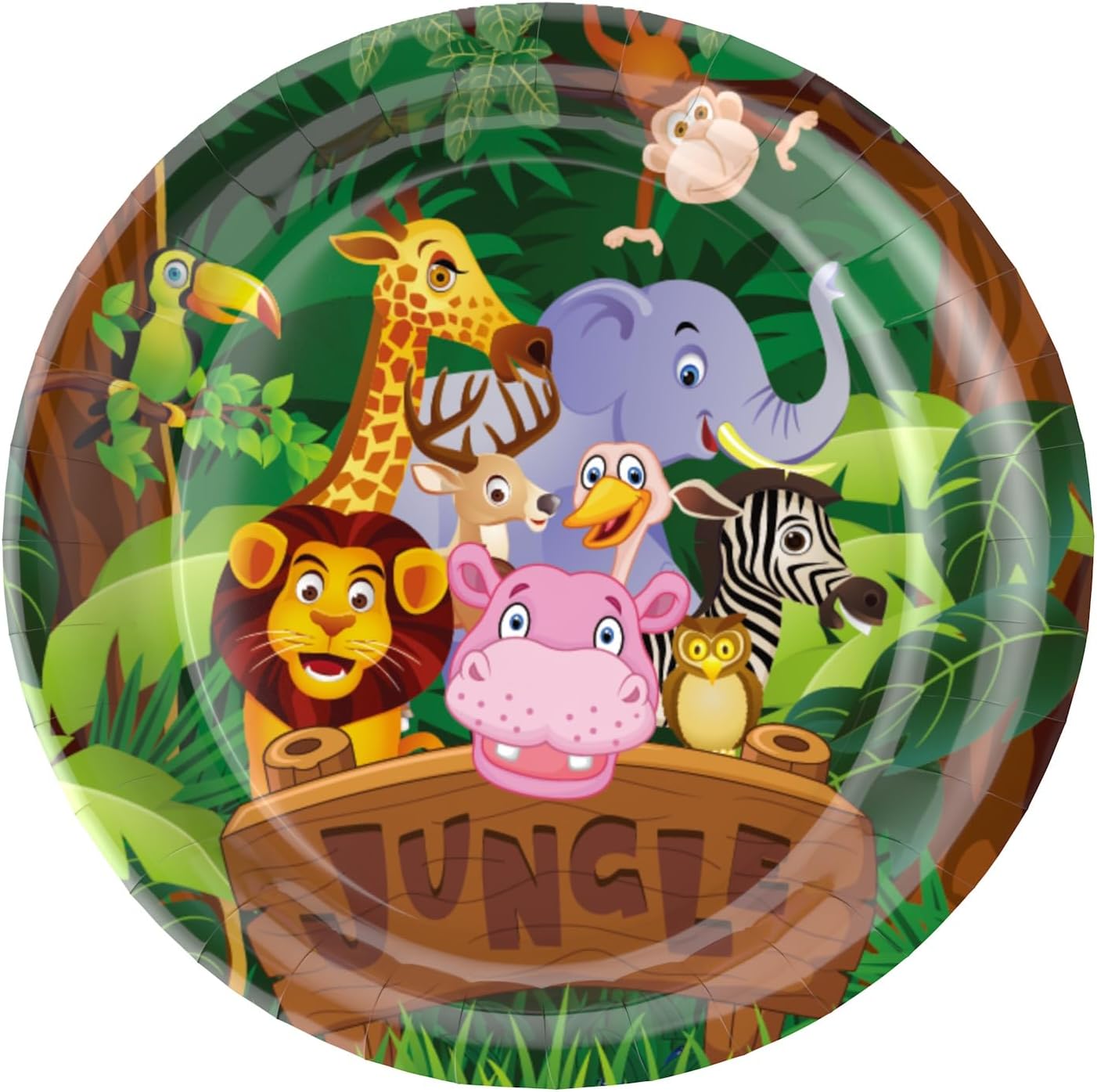 Green 7in paper plate 10pcs