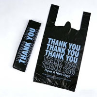 Sacs en plastique HDPE/LDPE personnalisables avec poignée gilet pour l'emballage alimentaire des restaurants et l'utilisation professionnelle